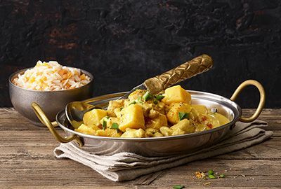 Madras Curry mit Poulet und Mango