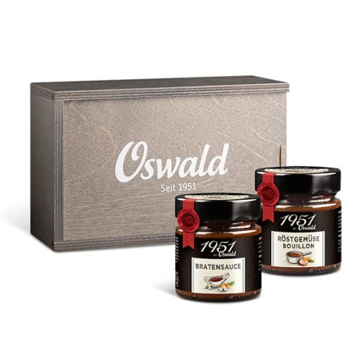 Set Cadeau «Duo Traditionnel 1951» Bouillon et Sauce de Rôti Premium, Oswald