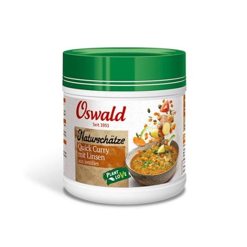 Boîte moyenne Quick Curry aux Lentilles Trésors de la Nature, Plats rapides, Oswald