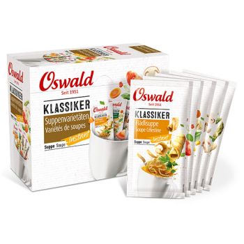 Carton Variétés de Soupes Instantanées, Soupes, Oswald